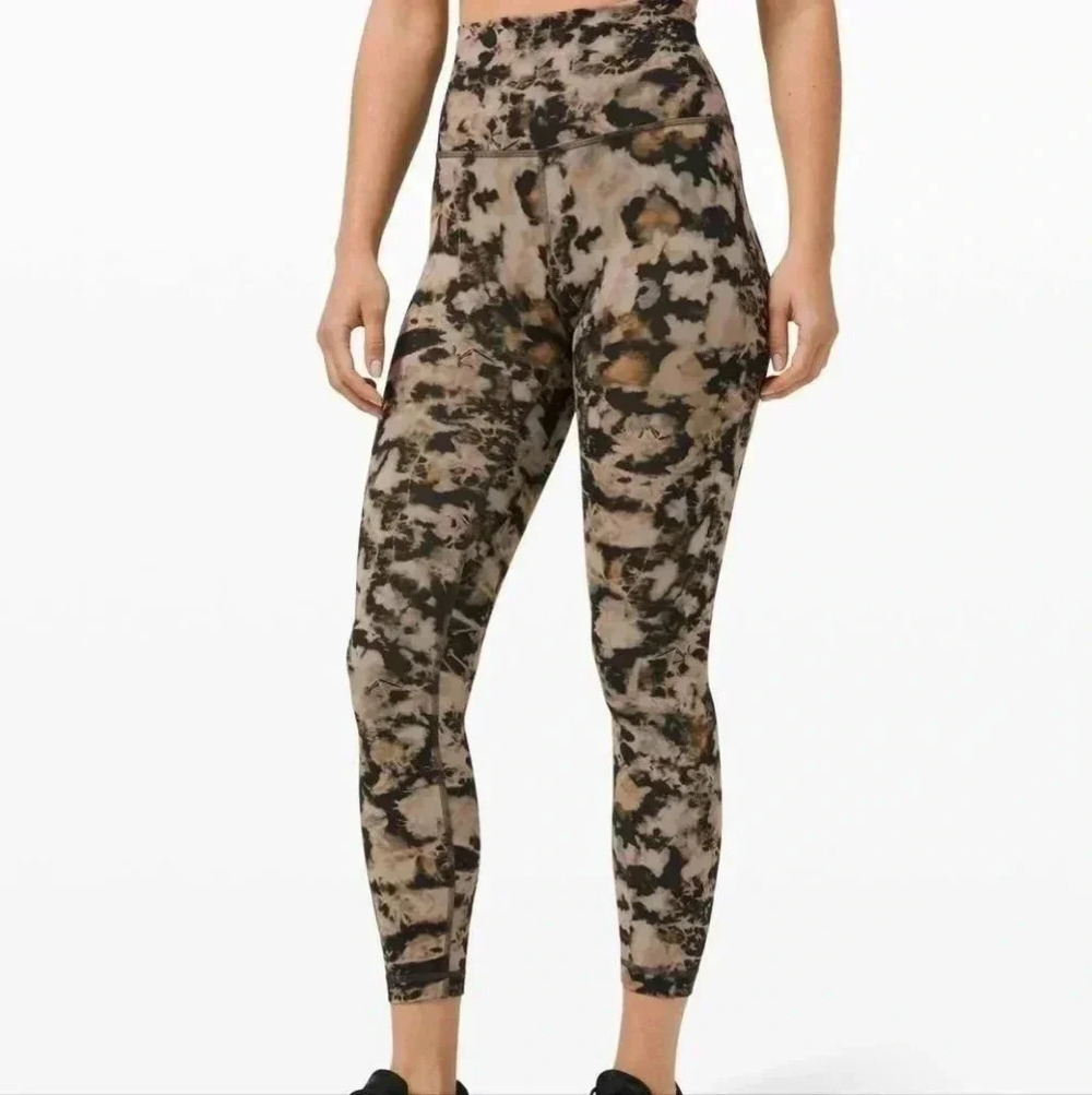 Lululemon Wunder Train High-Rise Tight 25"Dispersed Light Raw Linen Multi